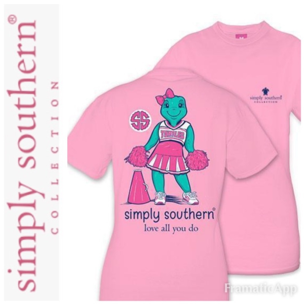 Simply Southern Preppy Cheer Save The Turtles Sz S